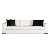 Muse Mist White Performance Fabric Sofa With 4 Black Accent Pillows Sofas & Loveseats LOOMLAN By Diamond Sofa