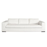 Muse Mist White Performance Fabric Sofa With 4 Black Accent Pillows Sofas & Loveseats LOOMLAN By Diamond Sofa