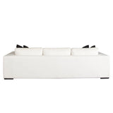 Muse Mist White Performance Fabric Sofa With 4 Black Accent Pillows Sofas & Loveseats LOOMLAN By Diamond Sofa