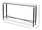 Mykos Console Table White Marble Top Slim Console Tables LOOMLAN By Sarreid