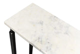 Mykos Console Table White Marble Top Slim Console Tables LOOMLAN By Sarreid