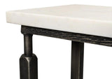 Mykos Console Table White Marble Top Slim Console Tables LOOMLAN By Sarreid