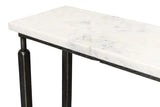 Mykos Console Table White Marble Top Slim Console Tables LOOMLAN By Sarreid