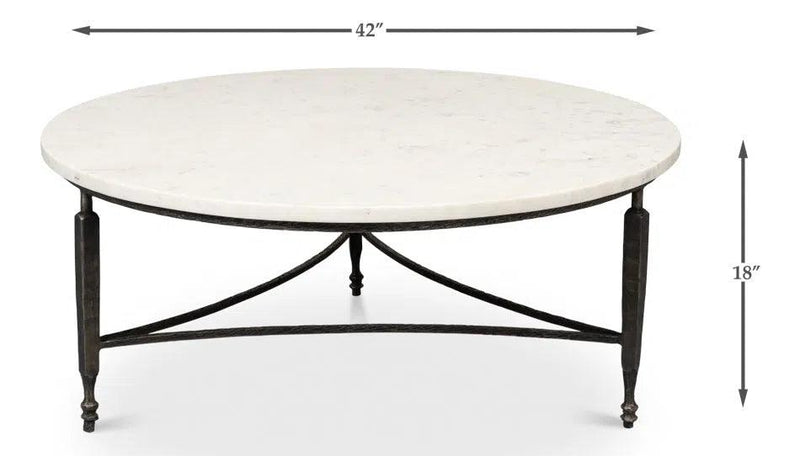 Mykos Round Coffee Table Coffee Tables LOOMLAN By Sarreid