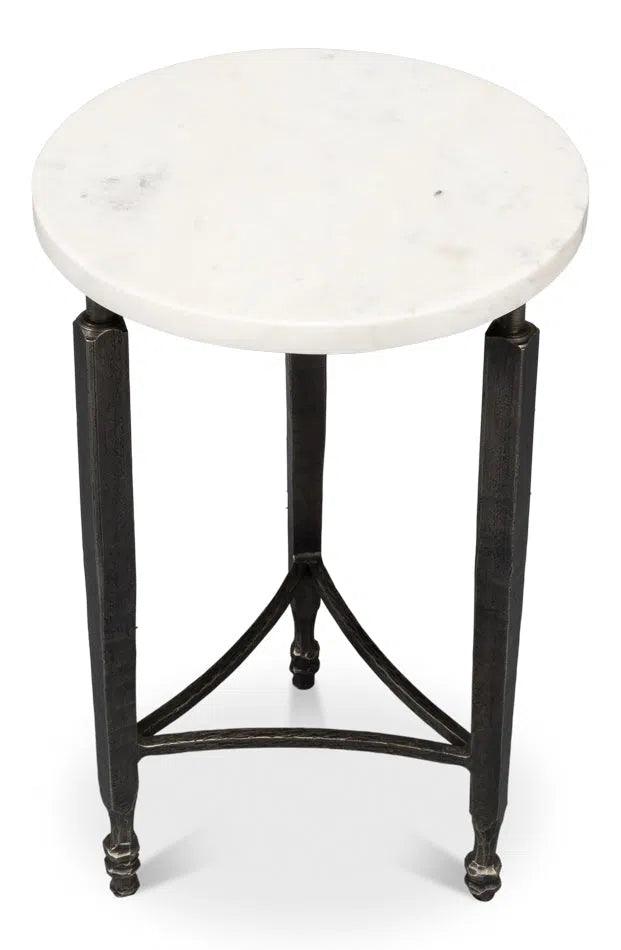 Mykos Round Side Table Side Tables LOOMLAN By Sarreid