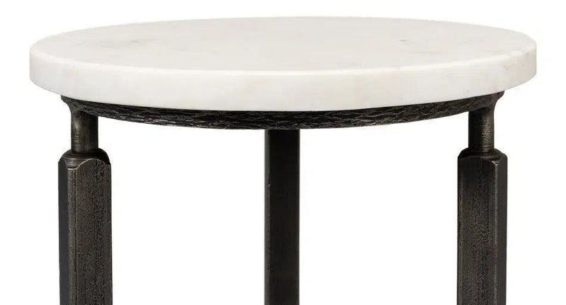 Mykos Round Side Table Side Tables LOOMLAN By Sarreid