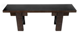 Nabu Console, Hand Rubbed Black with Light Brown Trim Console Tables LOOMLAN By Noir