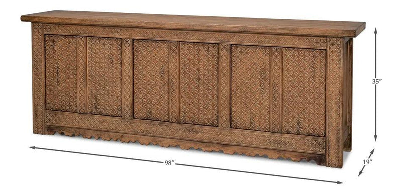 Nader Persian Burnt Brown Sideboard Sideboards LOOMLAN By Sarreid