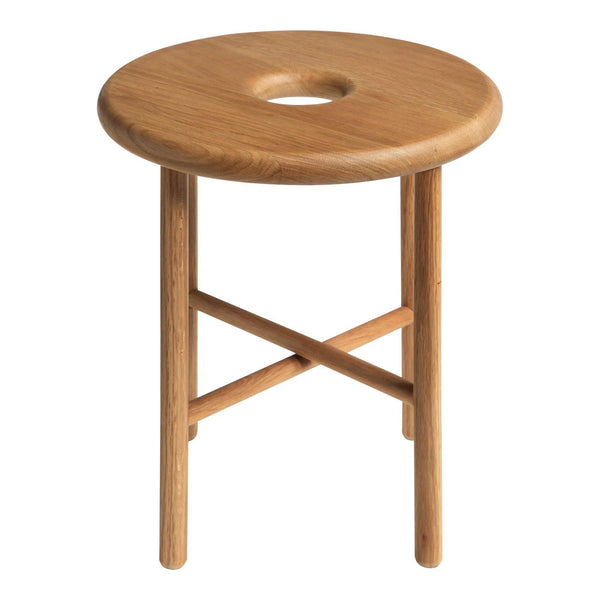 Namba Contemporary Oak Wood Stool Natural Side Table Side Tables LOOMLAN By Moe's Home