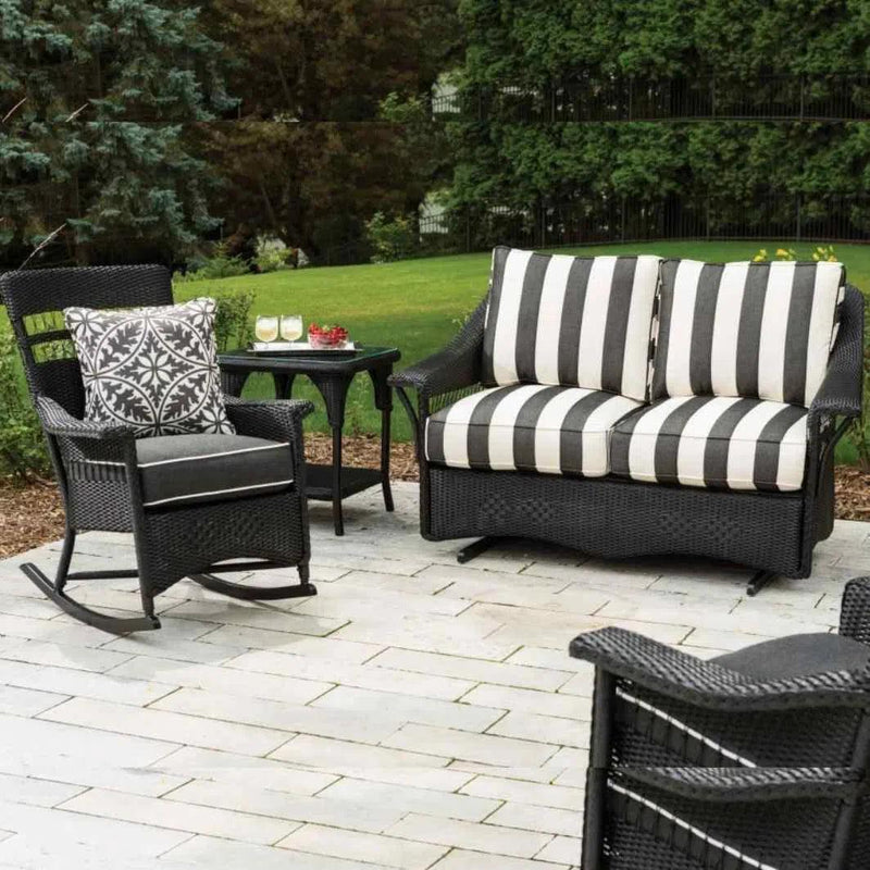 Nantucket Loveseat Glider Premium Wicker Furniture Lloyd Flanders Outdoor Sofas & Loveseats LOOMLAN By Lloyd Flanders