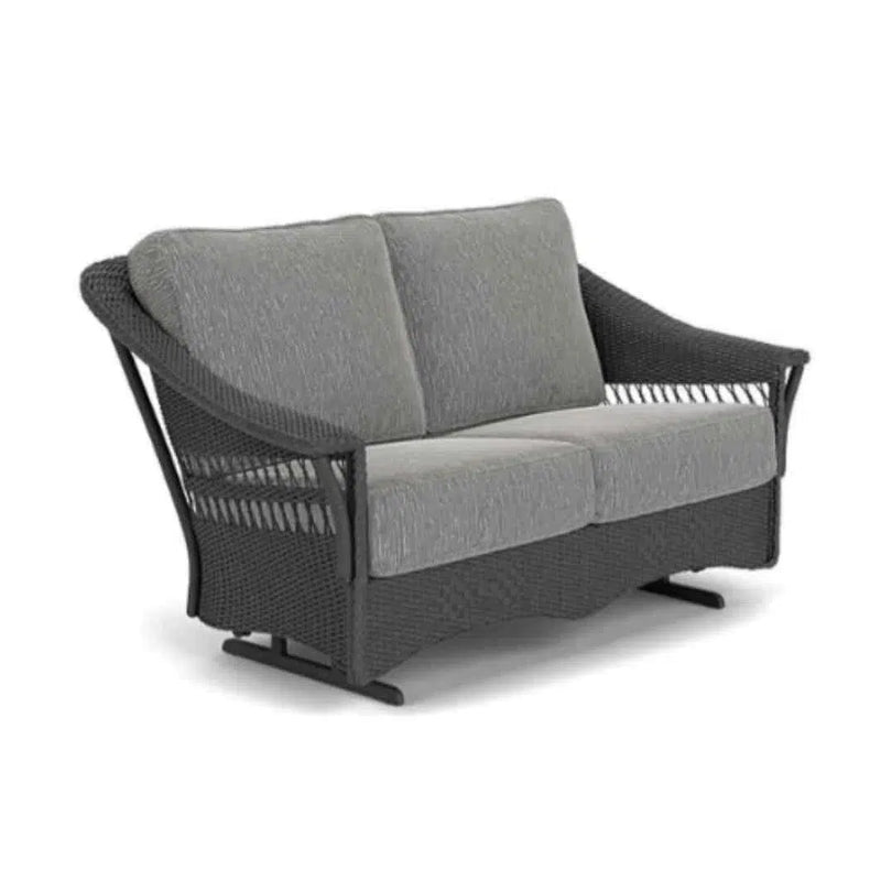 Nantucket Loveseat Glider Premium Wicker Furniture Lloyd Flanders Outdoor Sofas & Loveseats LOOMLAN By Lloyd Flanders