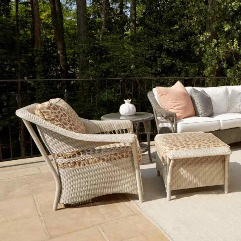 Nantucket Ottoman Premium Wicker Furniture Lloyd Flanders Outdoor Ottomans LOOMLAN By Lloyd Flanders