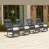 Nantucket Porch Rocker Premium Wicker Furniture Outdoor Lounge Chairs LOOMLAN By Lloyd Flanders