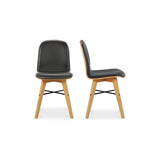 Napoli Leather Upholstered Armless Dining Chair (Set Of 2)