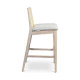 Nardia Boucle Upholstered Cane Counter Stool Counter Stools LOOMLAN By Urbia