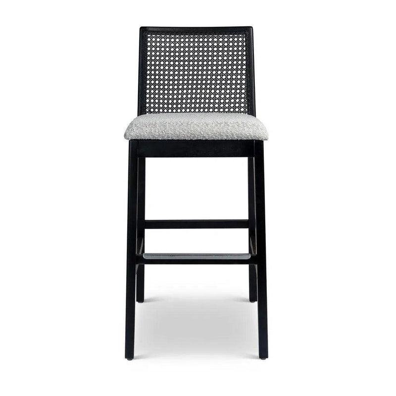 Nardia Boucle Upholstered Cane Counter Stool Counter Stools LOOMLAN By Urbia