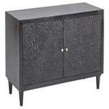 Narissa 2 Door Wood Black Cabinet Accent Cabinets LOOMLAN By LOOMLAN