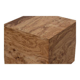 Nash Wood Brown Square Side Table Side Tables LOOMLAN By Moe's Home