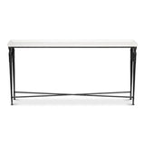 Nathaniel Elegance Console Table Extra Slim Two Tone Wood 60" Console Tables LOOMLAN By Sarreid