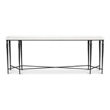 Nathaniel Elegance Console Table Slim Two Tone Wood 80" Console Tables LOOMLAN By Sarreid