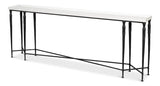 Nathaniel Elegance Console Table Slim Two Tone Wood 80" Console Tables LOOMLAN By Sarreid