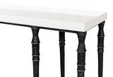 Nathaniel Elegance Console Table Slim Two Tone Wood 80" Console Tables LOOMLAN By Sarreid