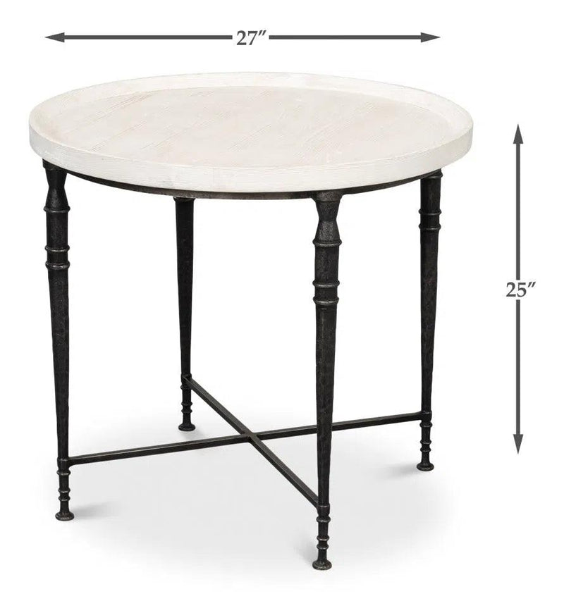 Nathaniel Elegance Side Table Side Tables LOOMLAN By Sarreid