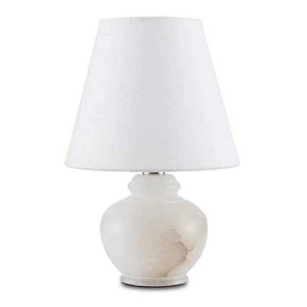 Natural Alabaster Piccolo Mini Table Lamp Table Lamps LOOMLAN By Currey & Co