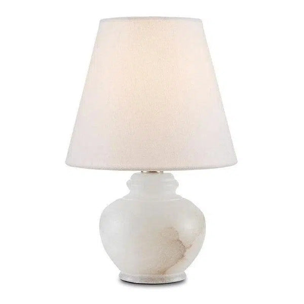 Natural Alabaster Piccolo Mini Table Lamp Table Lamps LOOMLAN By Currey & Co