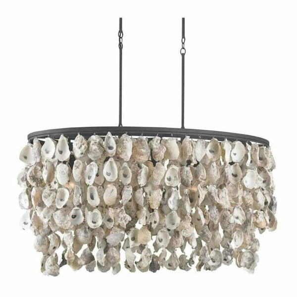 Natural Blacksmith Stillwater Oval Chandelier Chandeliers LOOMLAN By Currey & Co