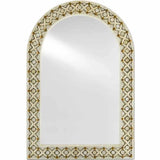 Natural Bone Brass Ellaria Mirror Wall Mirrors LOOMLAN By Currey & Co