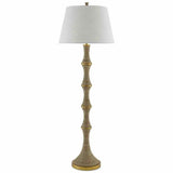 Natural Dark Gold Leaf Bourgeon Floor Lamp Floor Lamps LOOMLAN By Currey & Co