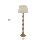 Natural Dark Gold Leaf Bourgeon Floor Lamp Floor Lamps LOOMLAN By Currey & Co