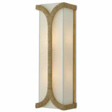 Natural Dark Gold Leaf Carthay Wall Sconce Wall Sconces LOOMLAN By Currey & Co