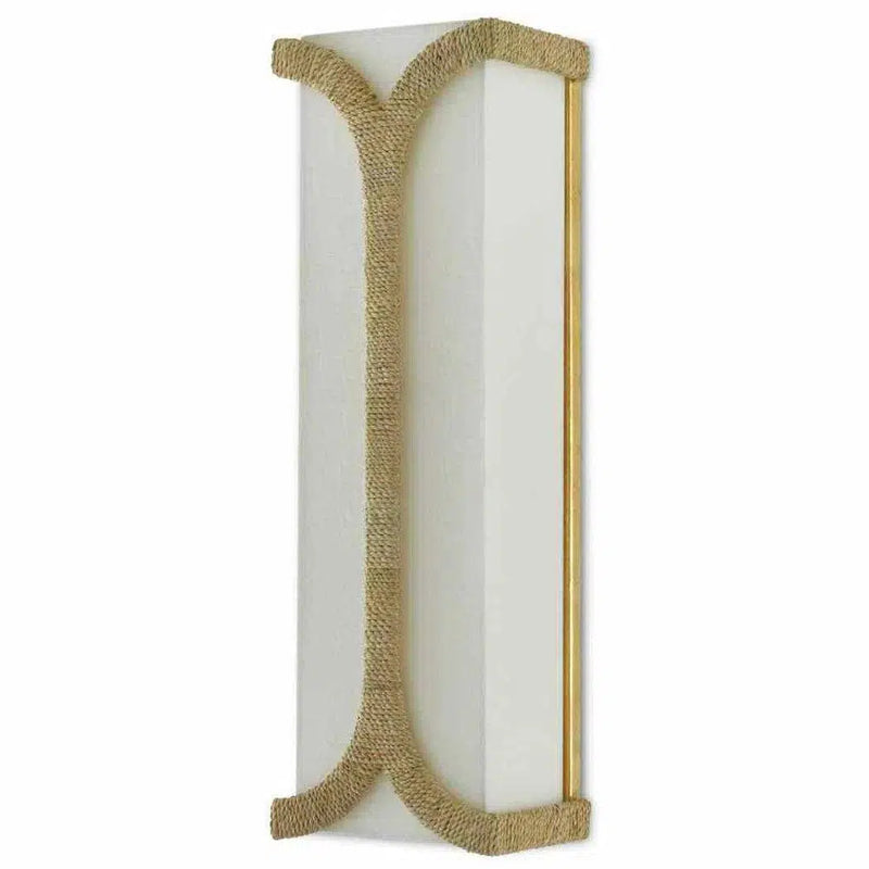 Natural Dark Gold Leaf Carthay Wall Sconce Wall Sconces LOOMLAN By Currey & Co