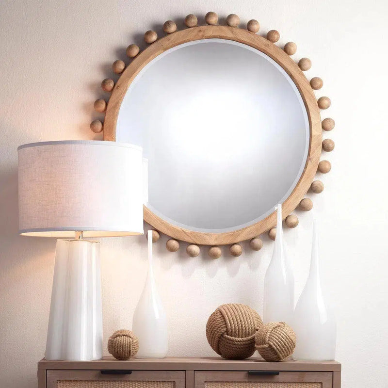 Natural Fir Wood Brighton Wall Mirror Wall Mirrors LOOMLAN By Jamie Young