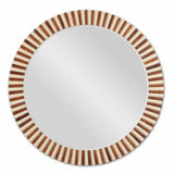 Natural Ivory Brass Muse Large Mirror Wall Mirrors LOOMLAN By Currey & Co