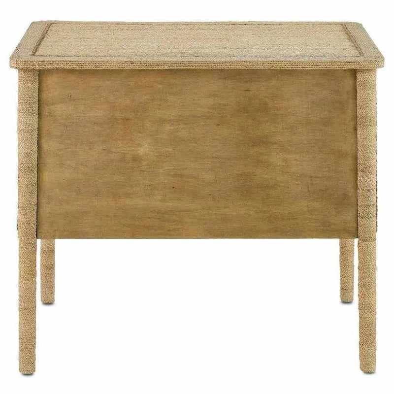 Natural Kaipo Two Drawer Chest Accent Cabinet Nightstands LOOMLAN By Currey & Co