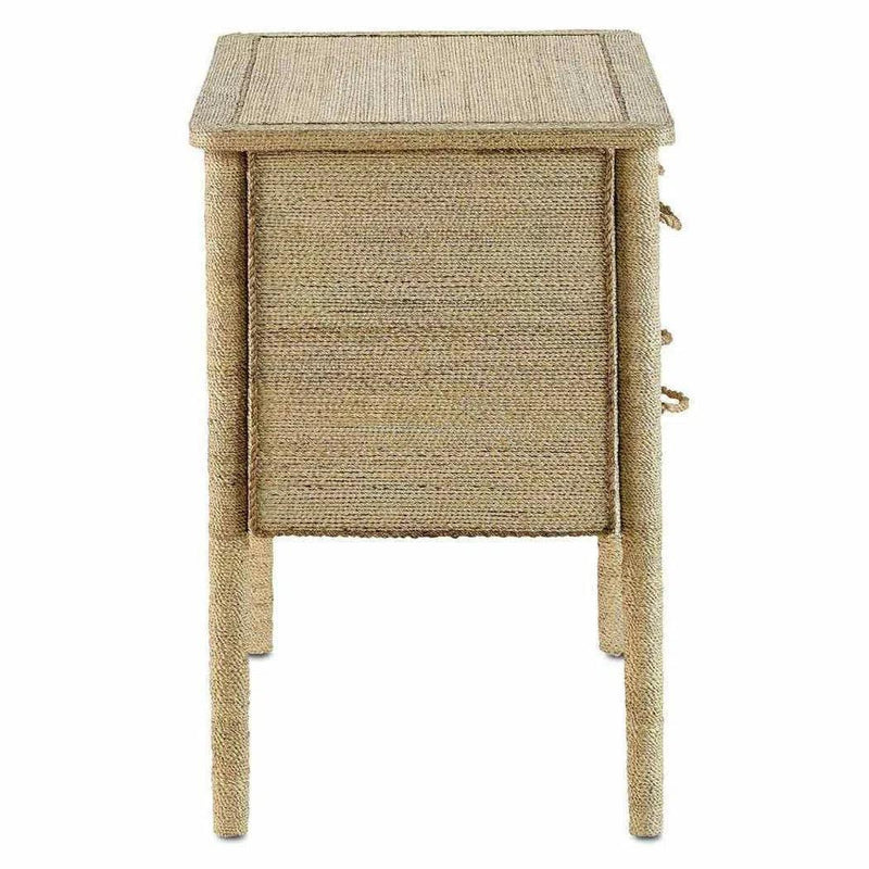 Natural Kaipo Two Drawer Chest Accent Cabinet Nightstands LOOMLAN By Currey & Co