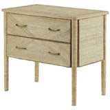 Natural Kaipo Two Drawer Chest Accent Cabinet Nightstands LOOMLAN By Currey & Co