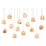 Natural Lazio Rectangular 15-Light Multi-Drop Pendant Pendants LOOMLAN By Currey & Co