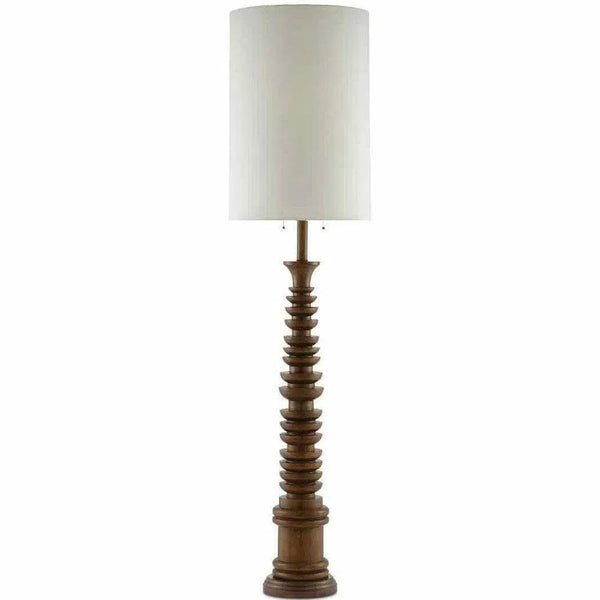 Natural Malayan Floor Lamp Phyllis Morris Collection Floor Lamps LOOMLAN By Currey & Co