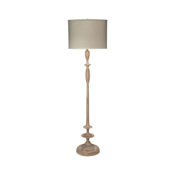 Natural Mango Wood Petite Paro Floor Lamp Floor Lamps LOOMLAN By Jamie Young