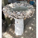 Natural Oyster Shell Medium Bird Bath Outdoor Accessories LOOMLAN By Currey & Co