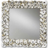 Natural Oyster Shell Wall Mirror Wall Mirrors LOOMLAN By Currey & Co