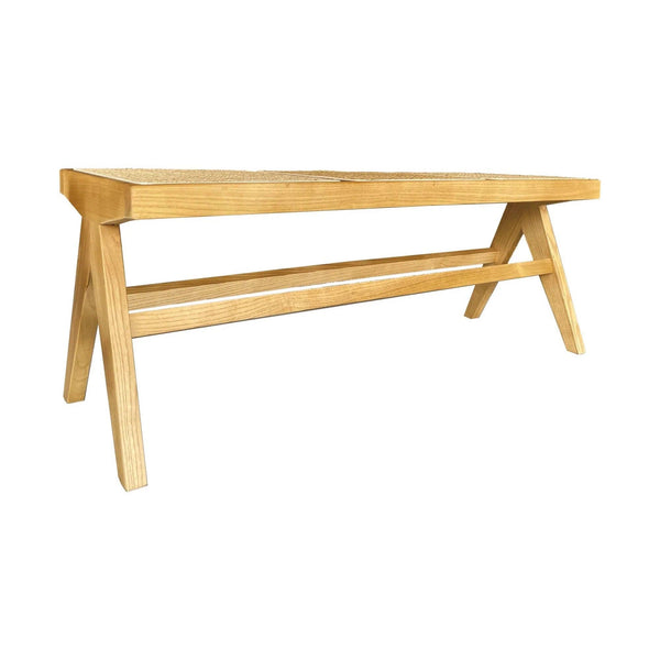 Natural Rattan Seat Takashi Bench Natural Bedroom Benches LOOMLAN By Moe's Home