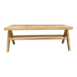 Natural Rattan Seat Takashi Bench Natural Bedroom Benches LOOMLAN By Moe's Home