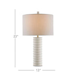 Natural Snowdrop Table Lamp Table Lamps LOOMLAN By Currey & Co