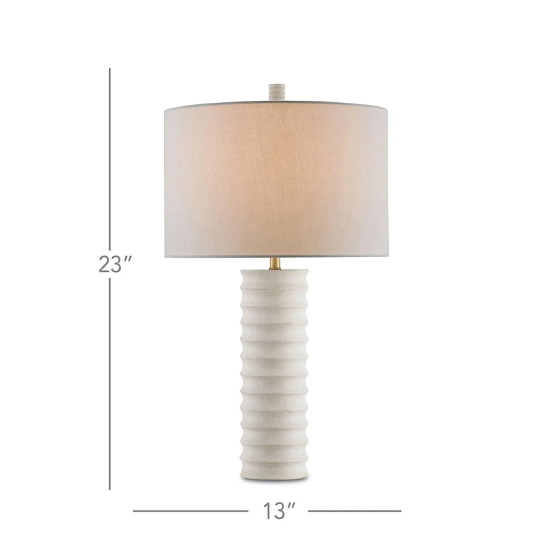 Natural Snowdrop Table Lamp Table Lamps LOOMLAN By Currey & Co