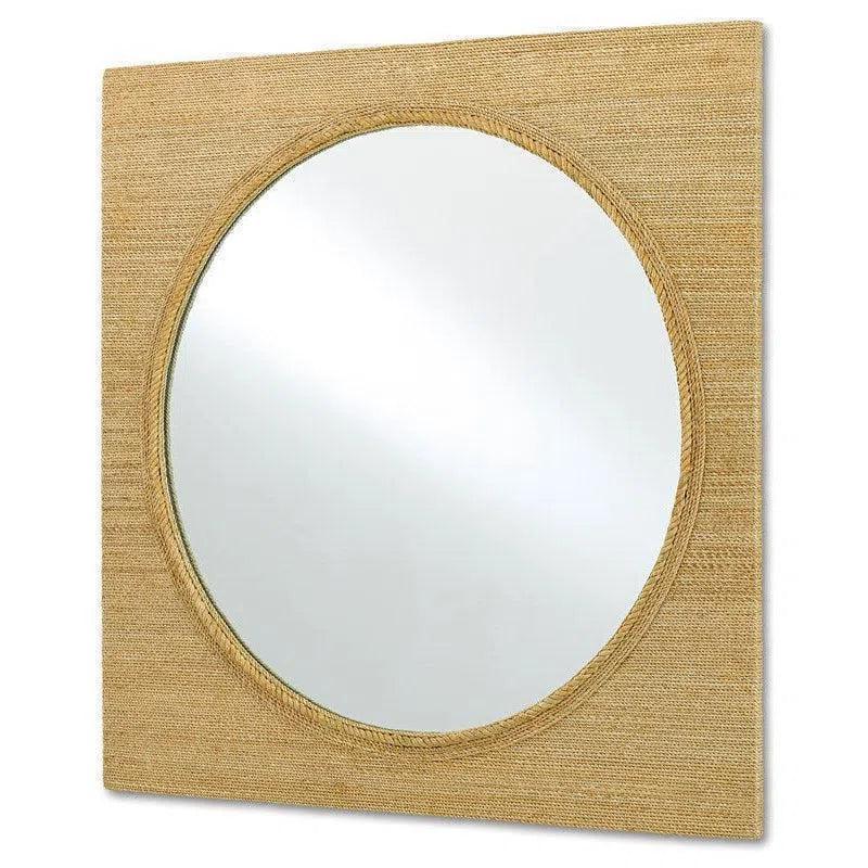 Natural Tisbury Large Mirror Wall Mirrors LOOMLAN By Currey & Co